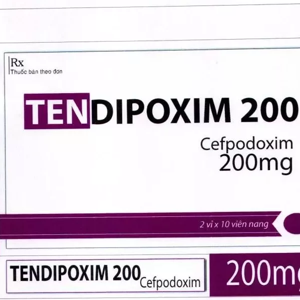 Thuốc Tendipoxim 200 US Pharma hoạt chất Cefpodoxim proxetil Hộp 2 vỉ x 10 viên