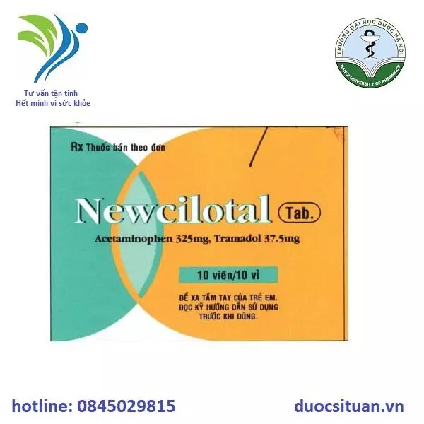 Thuốc Newcilotal Tablet hoạt chất Tramadol HCl và Paracetamol