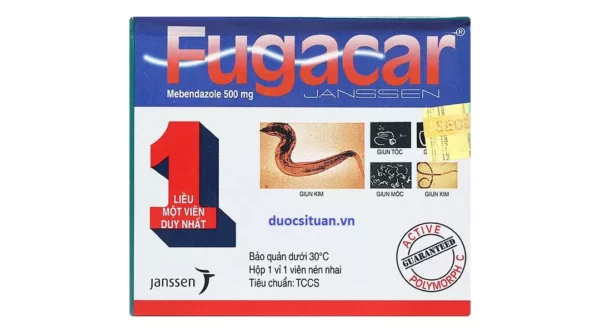 Liều dùng của thuốc xổ giun Fugacar 500mg Janssen
