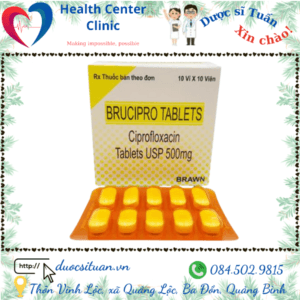 Khang sinh Brucipro Tablets 500mg la thuoc gi?