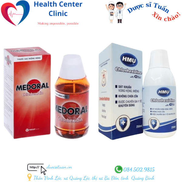 Nuoc suc mieng chua Chlorhexidine Gluconate