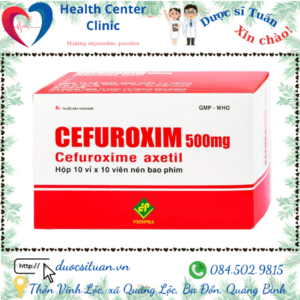 Cefuroxim 500mg Vidipha hop 10 vỉ x 10 vien