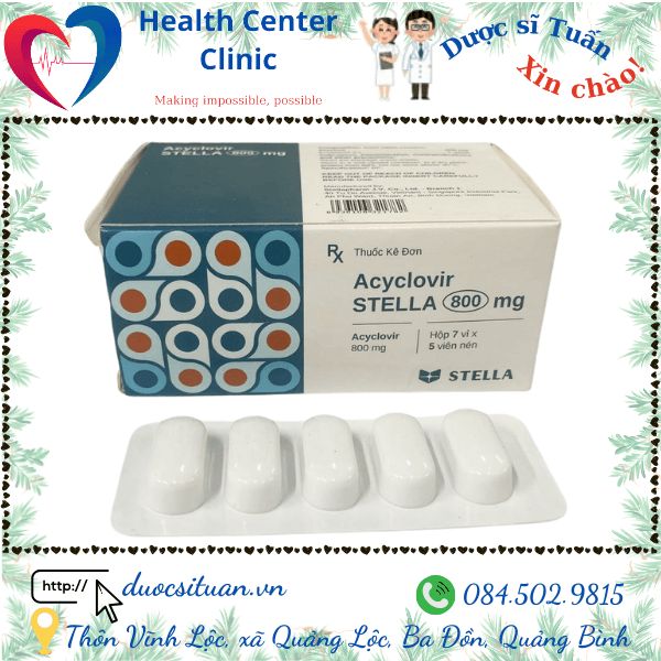Acyclovir Stella 800mg la thuoc gi?
