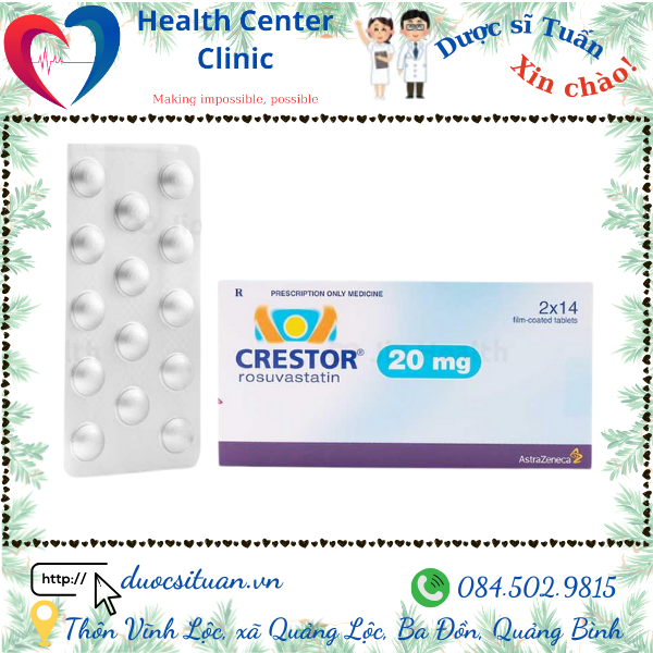 Crestor 20mg co tac dung gi?