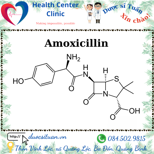 Cong thuc cau tao cua Amoxicillin