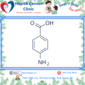 Công thức cấu tạo của Acid Aminobenzoic